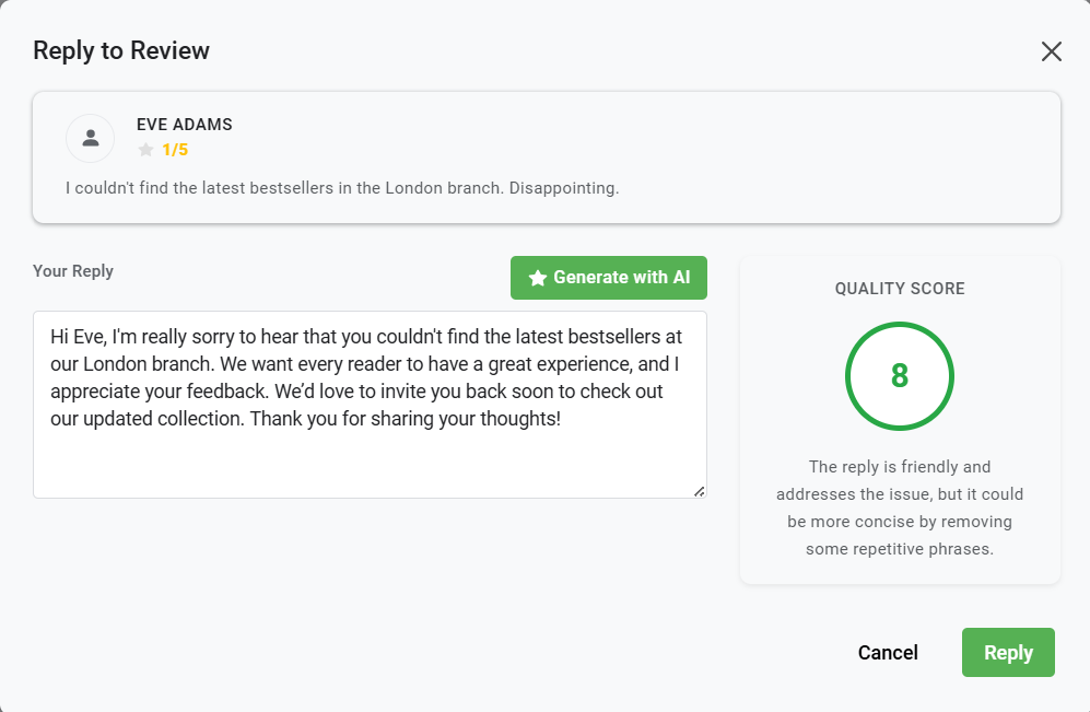 AI Replies and Scoring